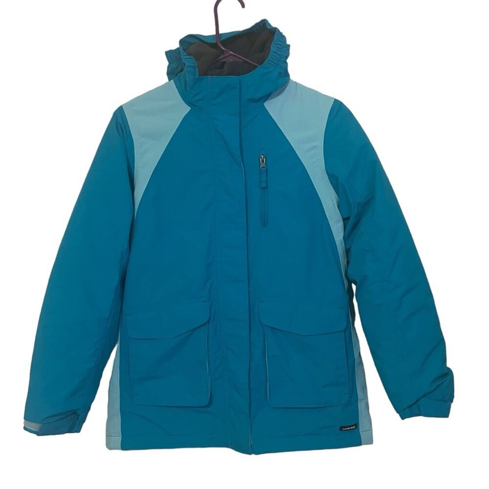 Lands’ End Turquoise Parka Jacket Size Large‎ 14